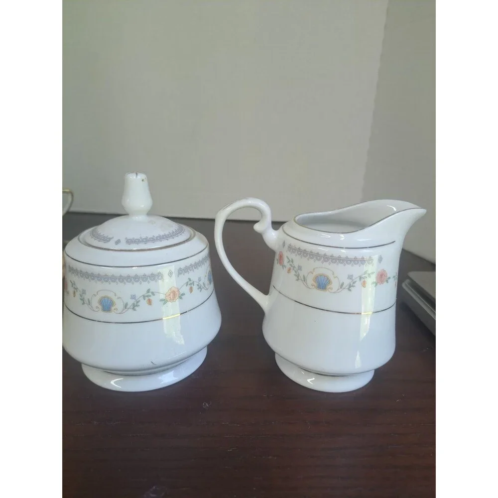 Sango Royal Majestic Tivoli China Creamer And Sugar Bowl 8305